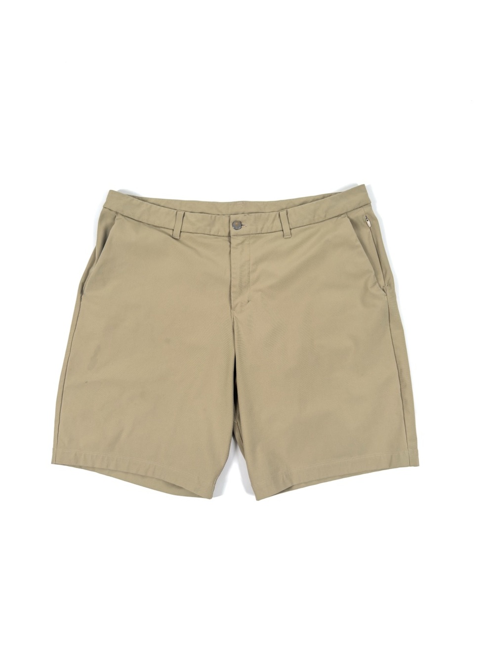 Lululemon Commission Short 10” Men’s 38 Khaki/Tan Warpstreme Classic Fit ‘FLAWS’